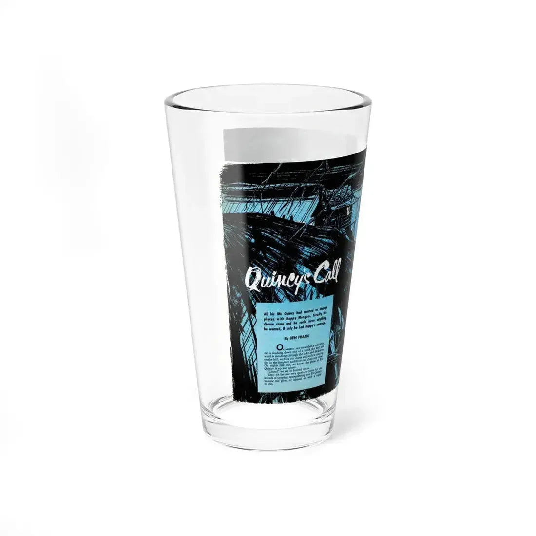 Quincy's Call, Bluebook Magazine, March 1953 (Magazine Illustration) Pint Glass 16oz - Go Mug Yourself