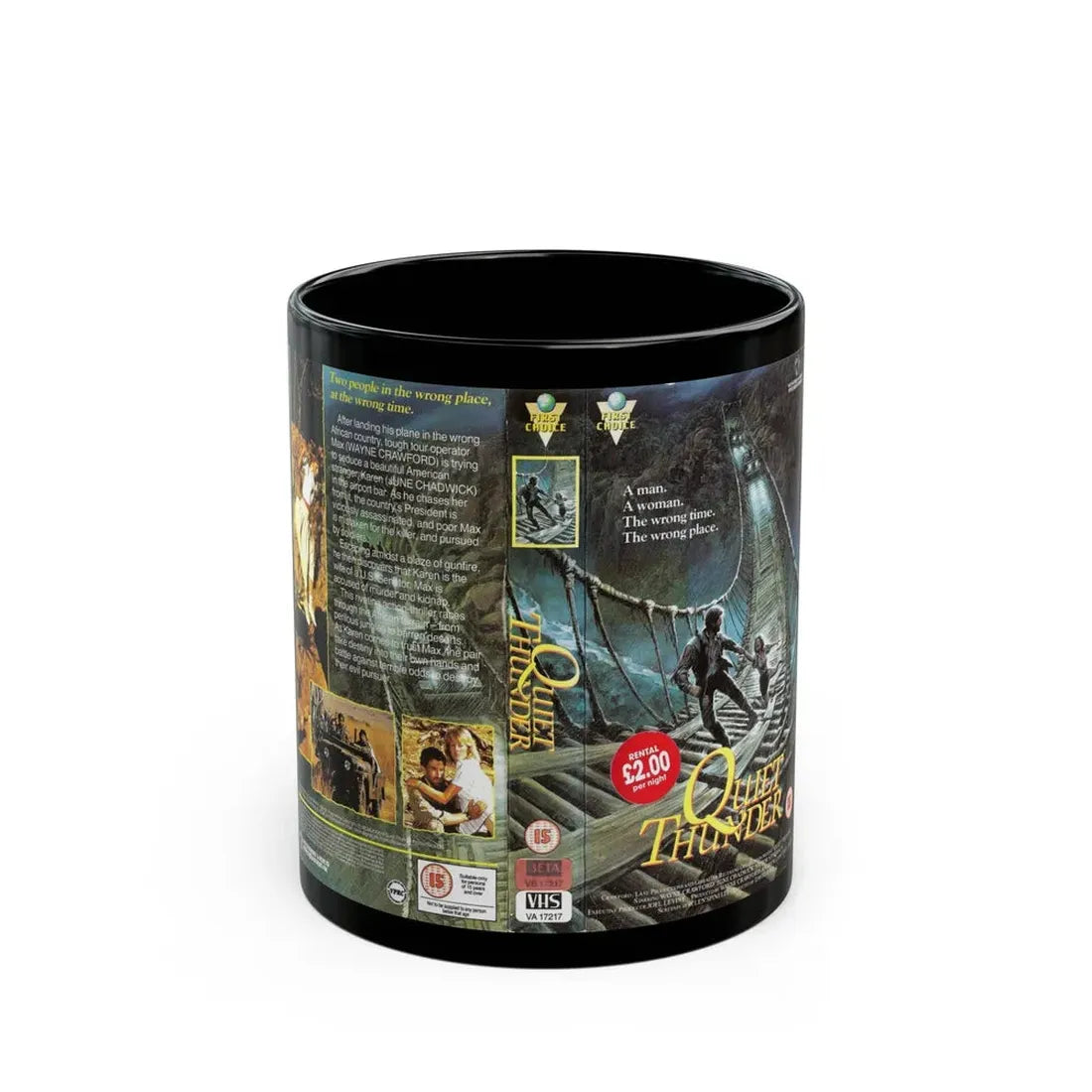 QUIT THUNDER (VHS COVER) - Black Coffee Mug 11oz - Go Mug Yourself