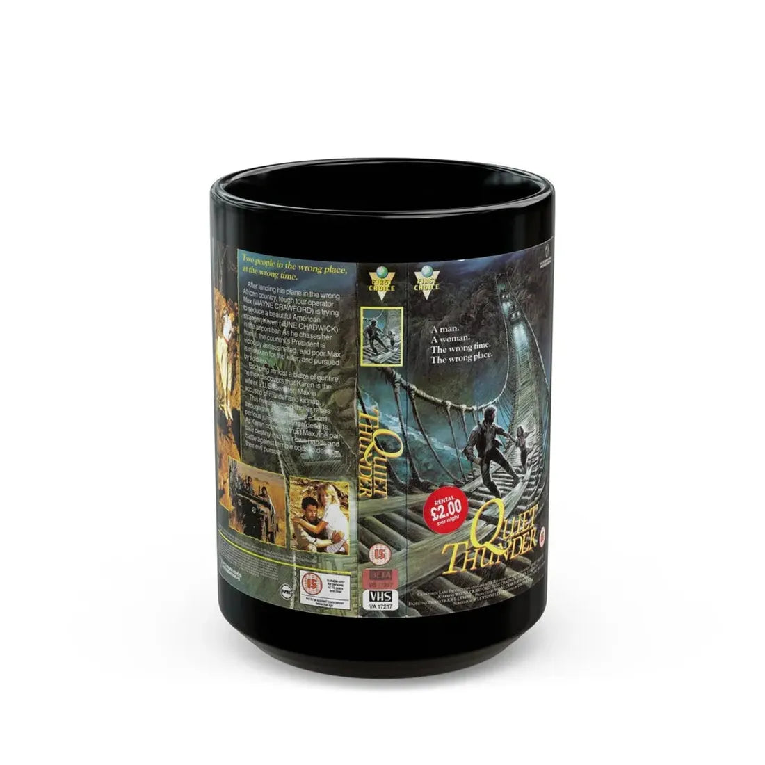 QUIT THUNDER (VHS COVER) - Black Coffee Mug 15oz - Go Mug Yourself