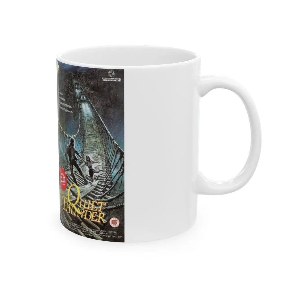 QUIT THUNDER (VHS COVER) - White Coffee Mug-Go Mug Yourself