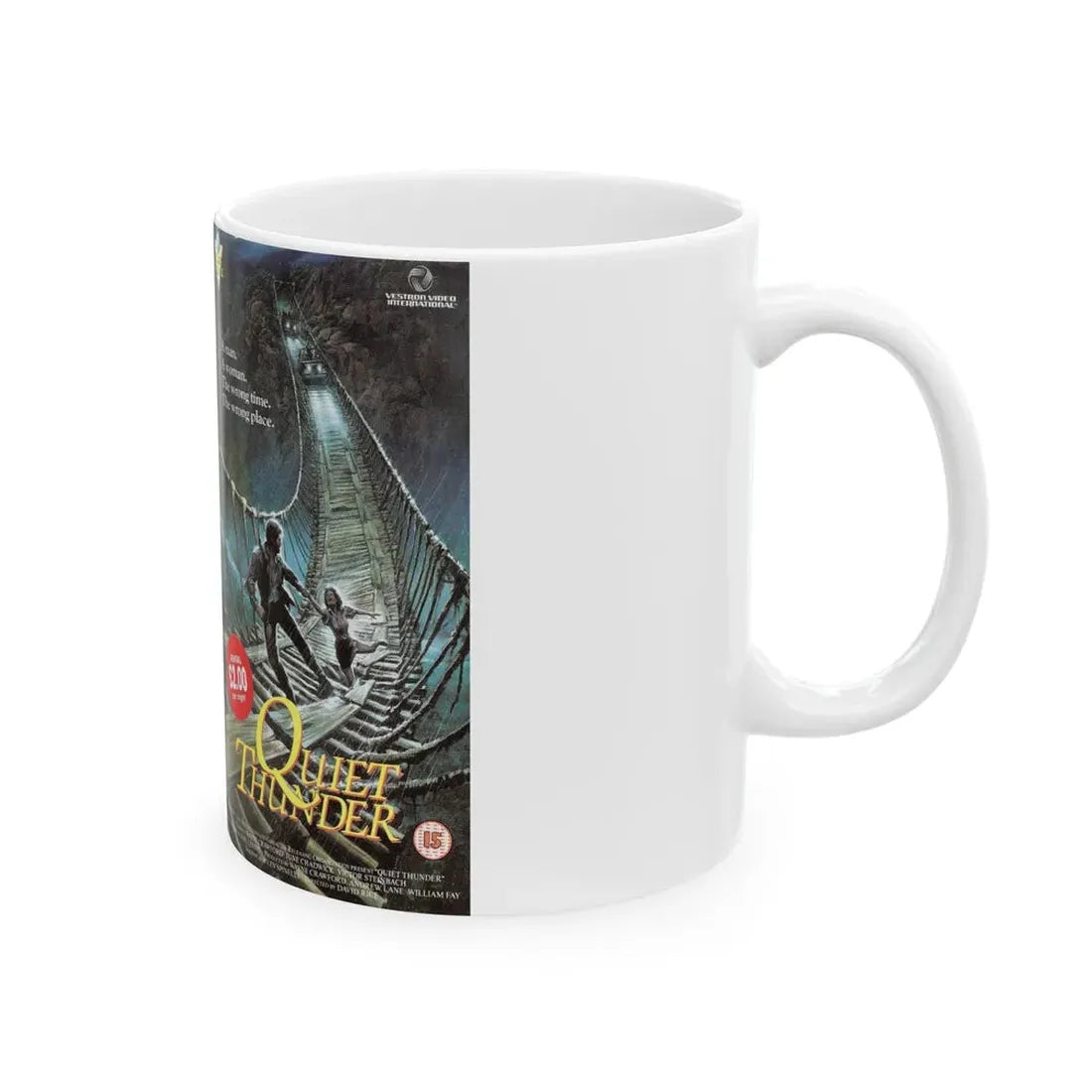 QUIT THUNDER (VHS COVER) - White Coffee Mug - Go Mug Yourself