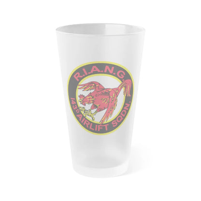 R.I.A.N.G. 143rd Airlift Sq (U.S. Air Force) Frosted Pint Glass 16oz-16oz-Frosted-Go Mug Yourself