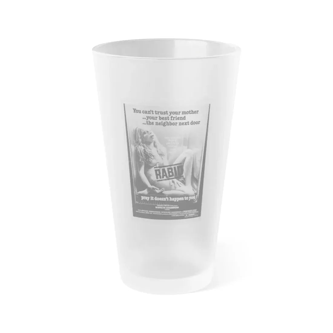 RABID 1977 Movie Poster - Frosted Pint Glass 16oz Default Title - Go Mug Yourself