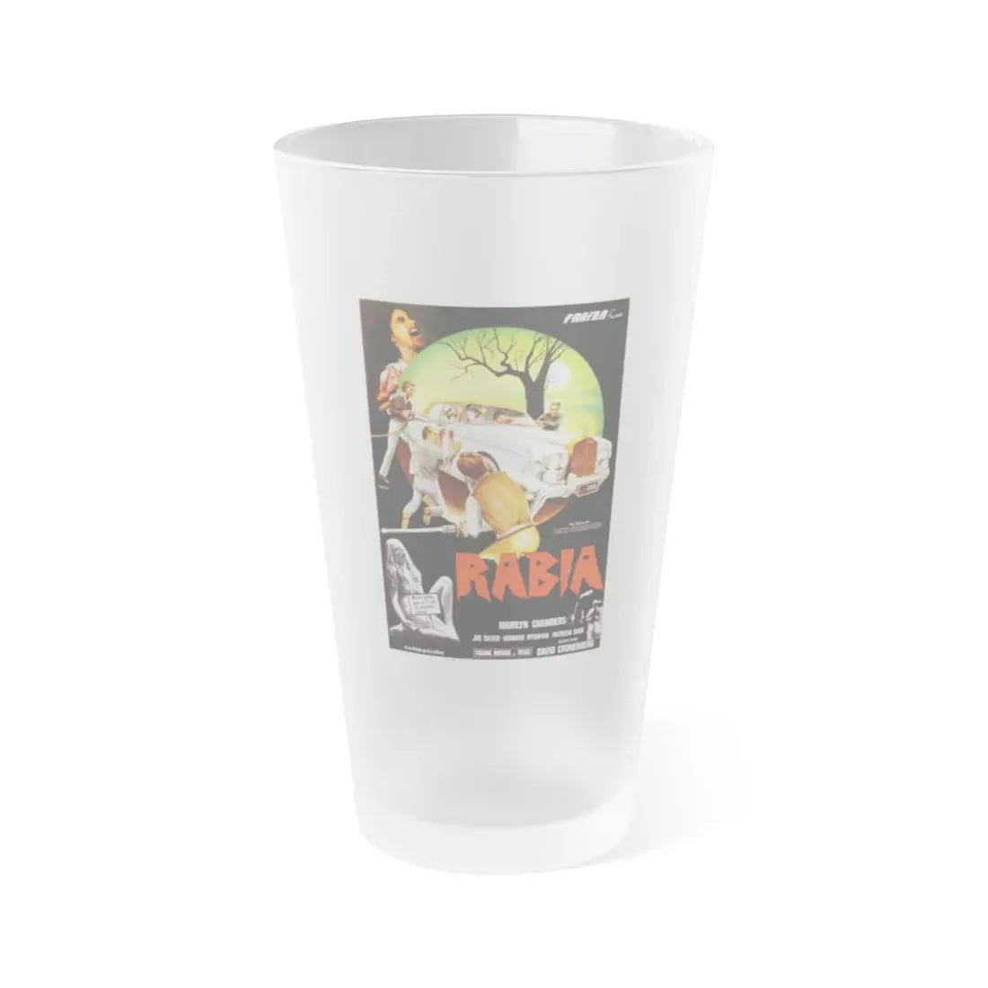 RABID (2) 1977 Movie Poster - Frosted Pint Glass 16oz Default Title - Go Mug Yourself