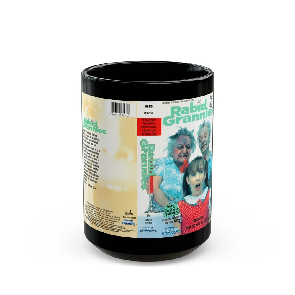 RABID GRANNIES GRADE A TROMA (VHS COVER) - Black Coffee Mug-15oz-Go Mug Yourself