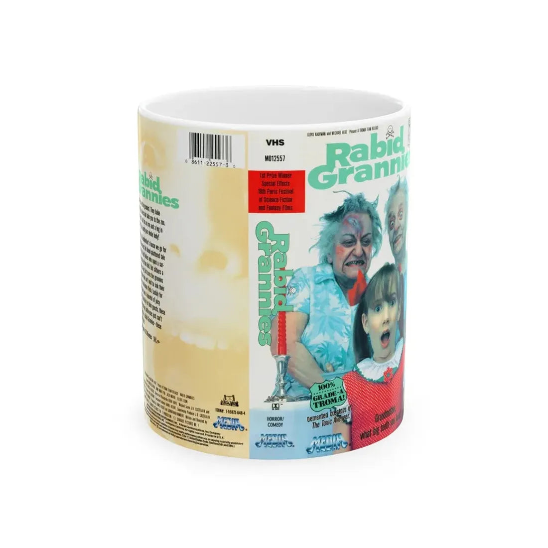 RABID GRANNIES GRADE A TROMA (VHS COVER) - White Coffee Mug 11oz - Go Mug Yourself
