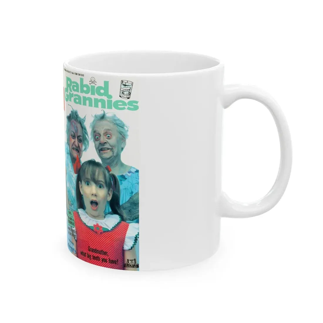 RABID GRANNIES GRADE A TROMA (VHS COVER) - White Coffee Mug - Go Mug Yourself