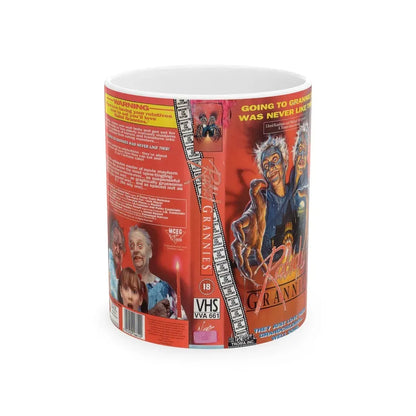 RABID GRANNIES (VHS COVER) - White Coffee Mug 11oz - Go Mug Yourself