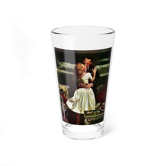 Race for Love, Saturday Evening Post, March 10, 1956 (Magazine Illustration) Pint Glass 16oz-16oz-Go Mug Yourself