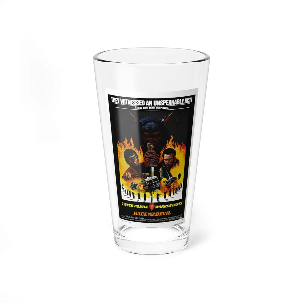 RACE WITH THE DEVIL 1975 Movie Poster - Pint Glass 16oz-16oz-Go Mug Yourself