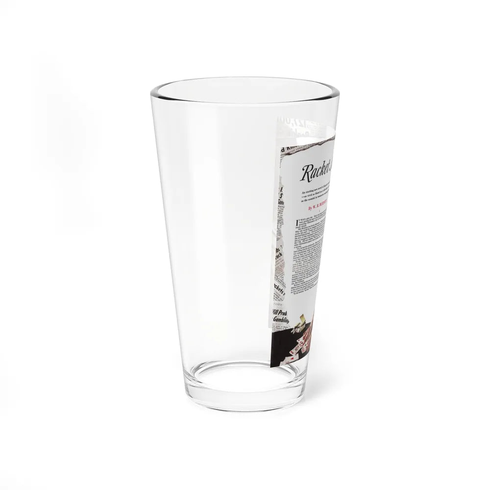 Racket Alley (Magazine Illustration) Pint Glass 16oz-Go Mug Yourself