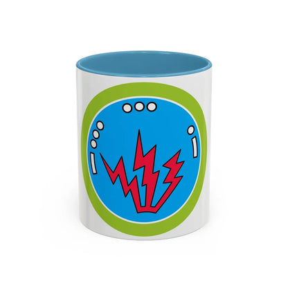 Radio (Boy Scout Merit Badge) Accent Coffee Mug-11oz-Light Blue-Go Mug Yourself