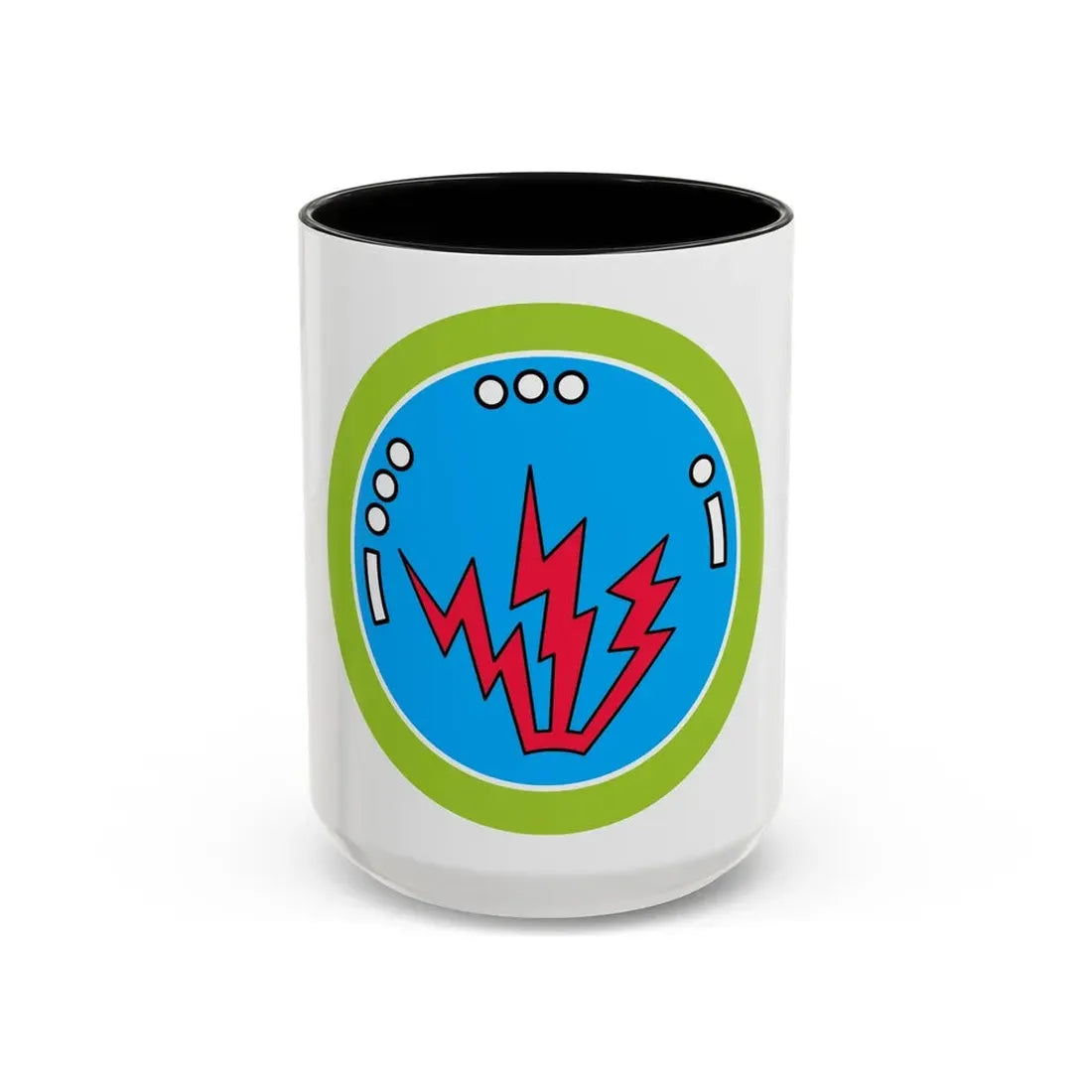 Radio (Boy Scout Merit Badge) Accent Coffee Mug 15oz Black - Go Mug Yourself