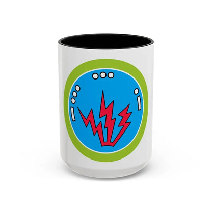 Radio (Boy Scout Merit Badge) Accent Coffee Mug 15oz Black - Go Mug Yourself