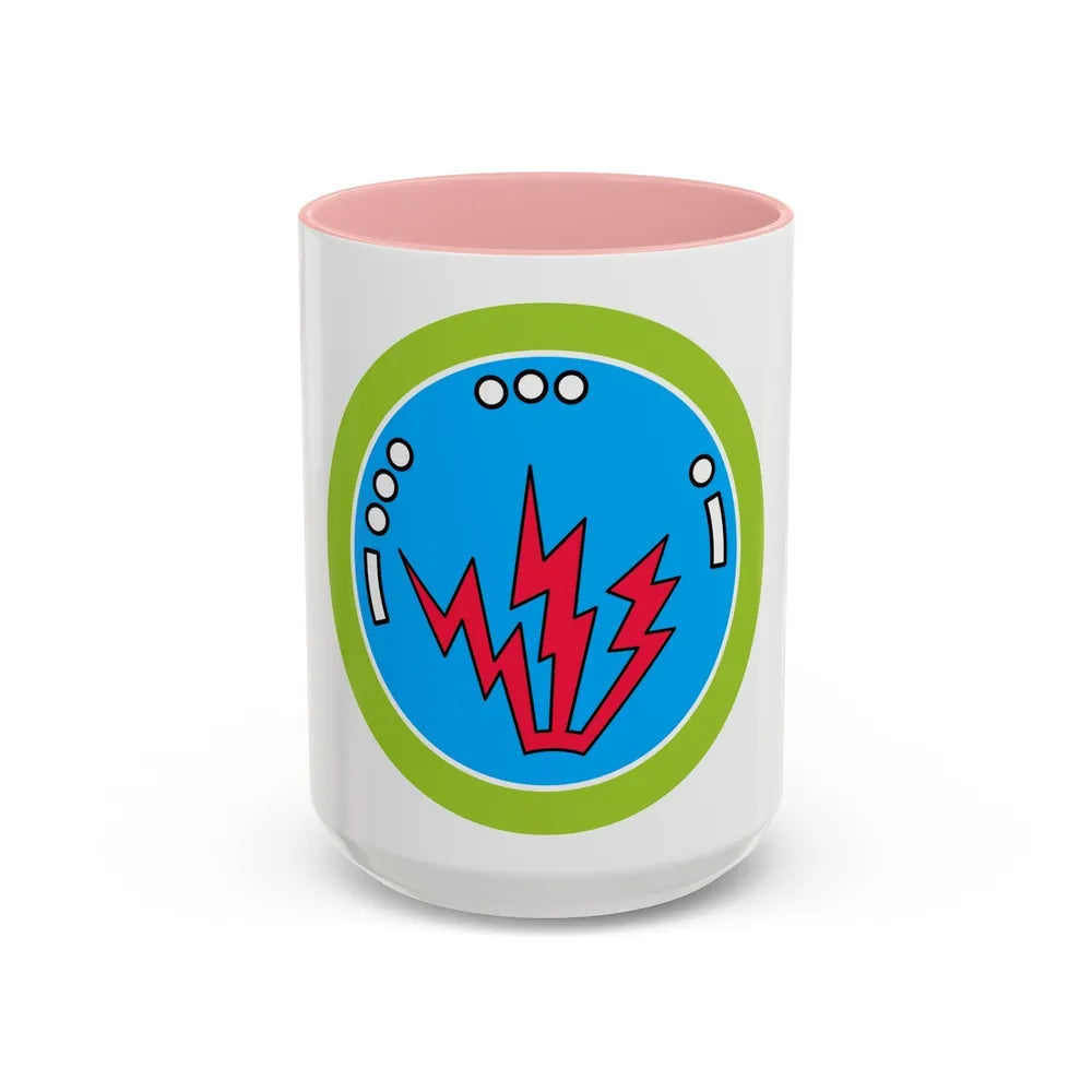 Radio (Boy Scout Merit Badge) Accent Coffee Mug-15oz-Pink-Go Mug Yourself