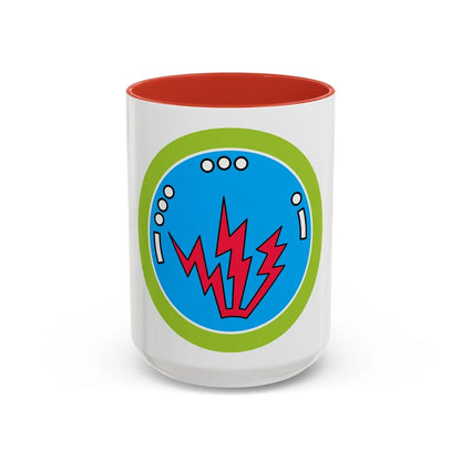 Radio (Boy Scout Merit Badge) Accent Coffee Mug-15oz-Red-Go Mug Yourself