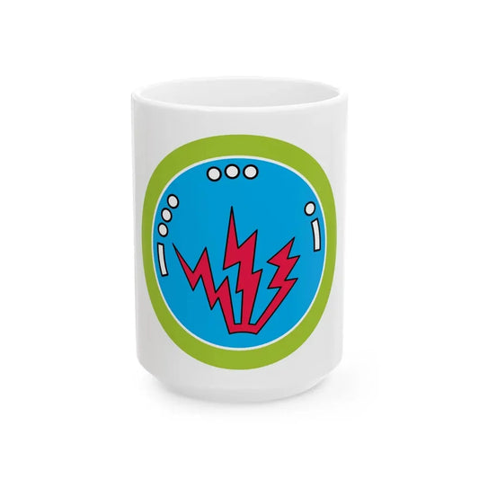 Radio (Boy Scout Merit Badge) White Coffee Mug 15oz - Go Mug Yourself