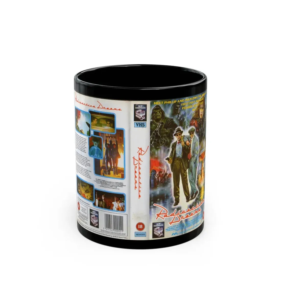RADIOACTIVE DREAMS SCIFI (VHS COVER) - Black Coffee Mug 11oz - Go Mug Yourself