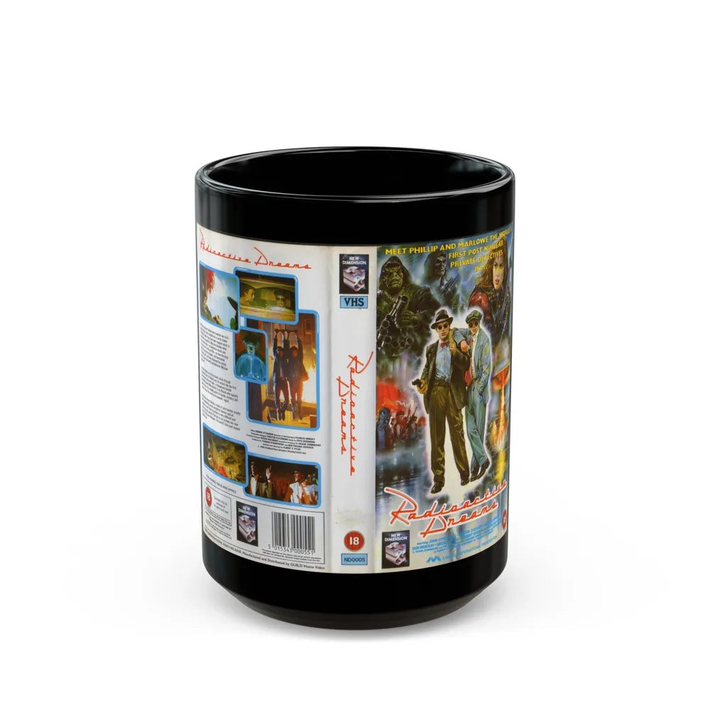 RADIOACTIVE DREAMS SCIFI (VHS COVER) - Black Coffee Mug-15oz-Go Mug Yourself