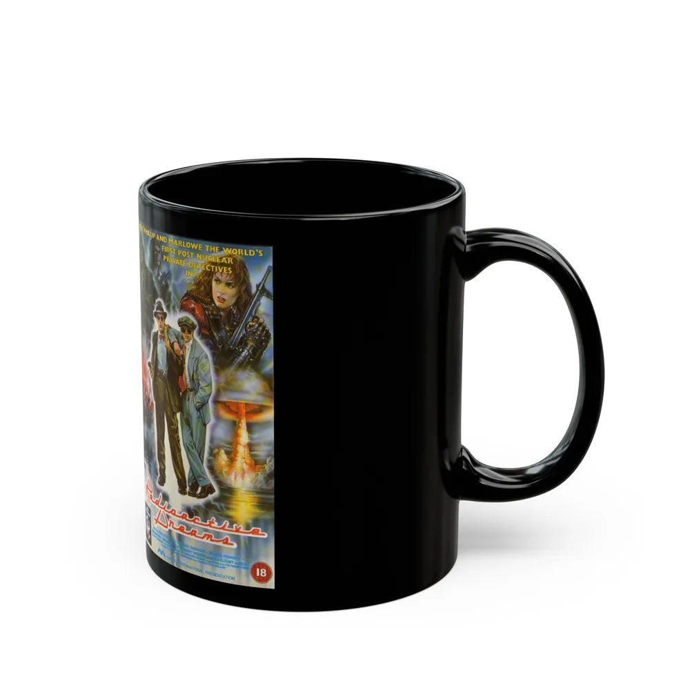 RADIOACTIVE DREAMS SCIFI (VHS COVER) - Black Coffee Mug-Go Mug Yourself