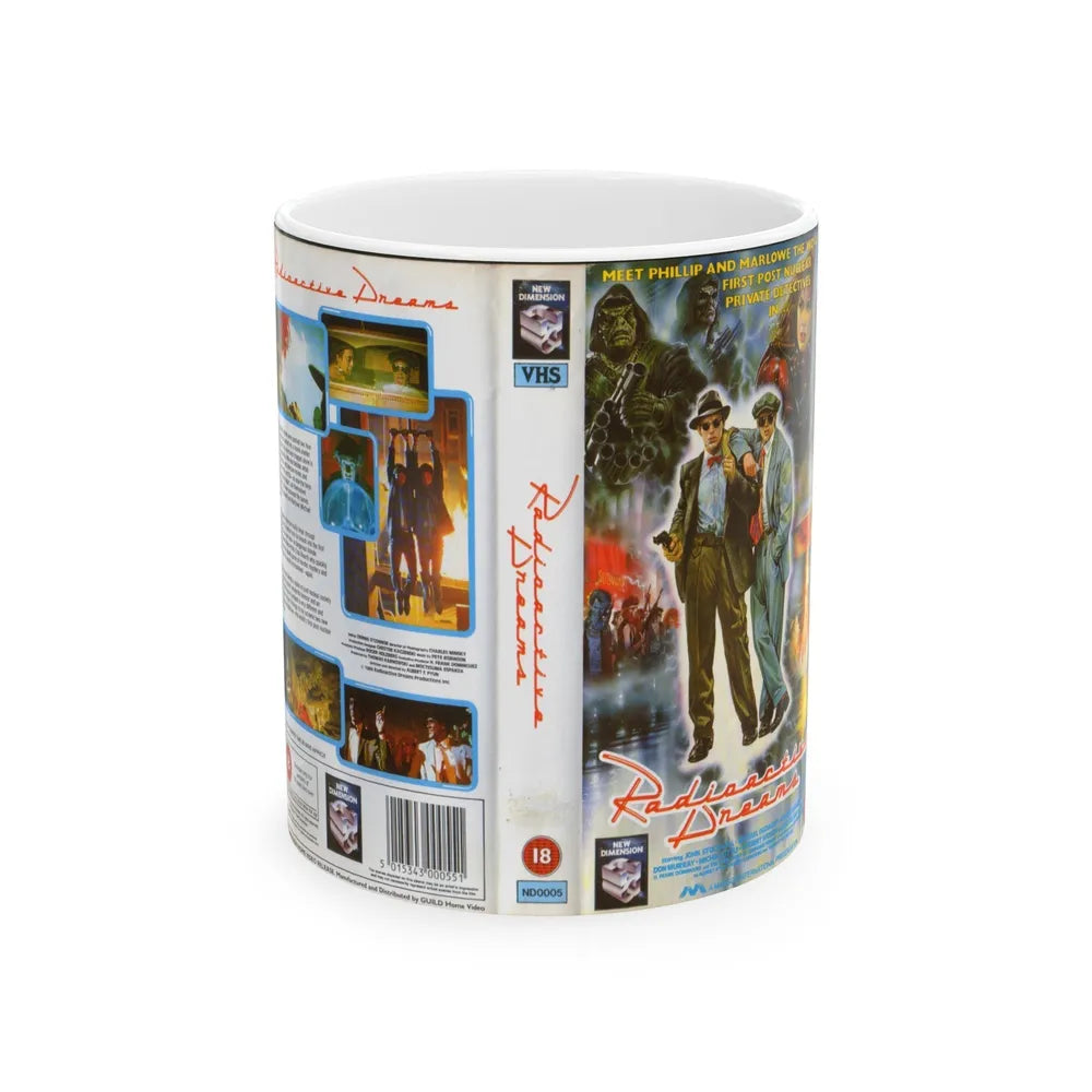 RADIOACTIVE DREAMS SCIFI (VHS COVER) - White Coffee Mug-11oz-Go Mug Yourself