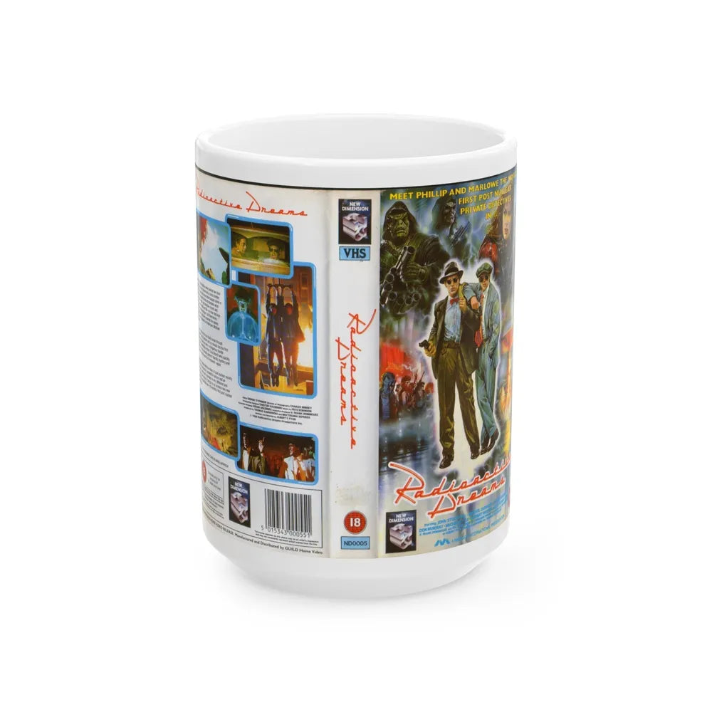 RADIOACTIVE DREAMS SCIFI (VHS COVER) - White Coffee Mug-15oz-Go Mug Yourself