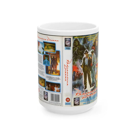 RADIOACTIVE DREAMS SCIFI (VHS COVER) - White Coffee Mug 15oz - Go Mug Yourself