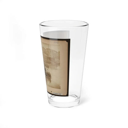 Raft Of Blanket Boats Ferrying Field Artillery And Men Over Potomac River (U.S. Civil War) Pint Glass 16oz - Go Mug Yourself