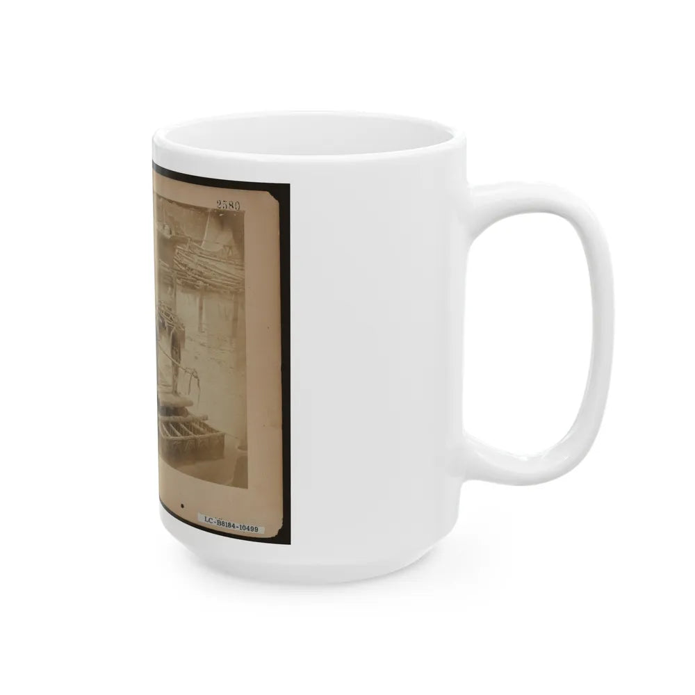 Raft Of Blanket Boats Ferrying Field Artillery And Soldiers Across The Potomac River (U.S. Civil War) White Coffee Mug-Go Mug Yourself