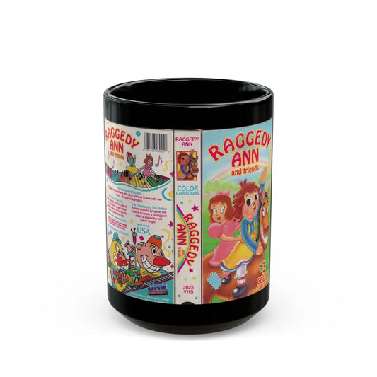 RAGGEDY ANN AND FRIENDS (VHS COVER) - Black Coffee Mug-15oz-Go Mug Yourself