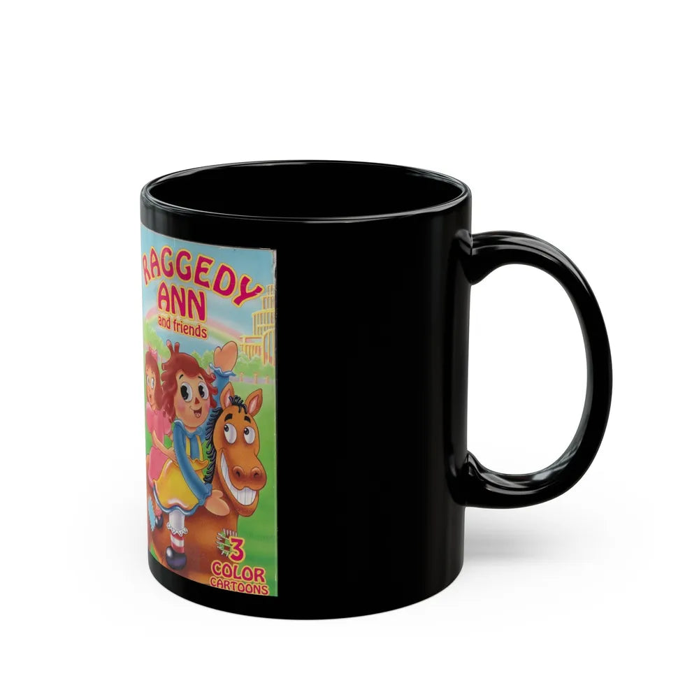 RAGGEDY ANN AND FRIENDS (VHS COVER) - Black Coffee Mug-Go Mug Yourself