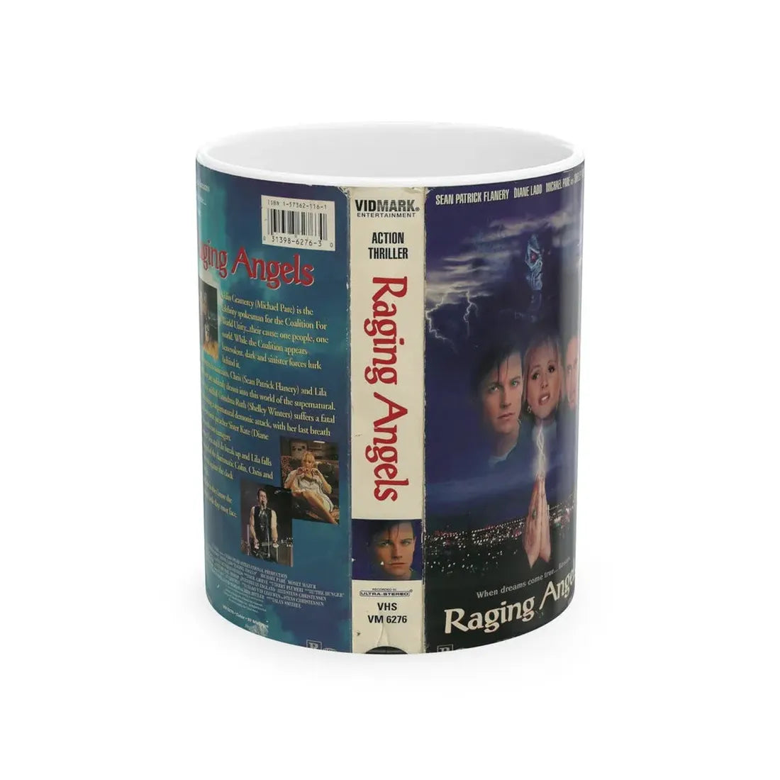RAGING ANGELS (VHS COVER) - White Coffee Mug 11oz - Go Mug Yourself