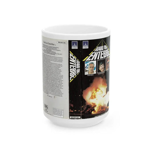 RAID ON ENTEBBE PAL (VHS COVER) - White Coffee Mug 15oz - Go Mug Yourself