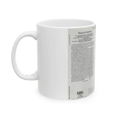 RAID ON ENTEBBE PAL (VHS COVER) - White Coffee Mug - Go Mug Yourself