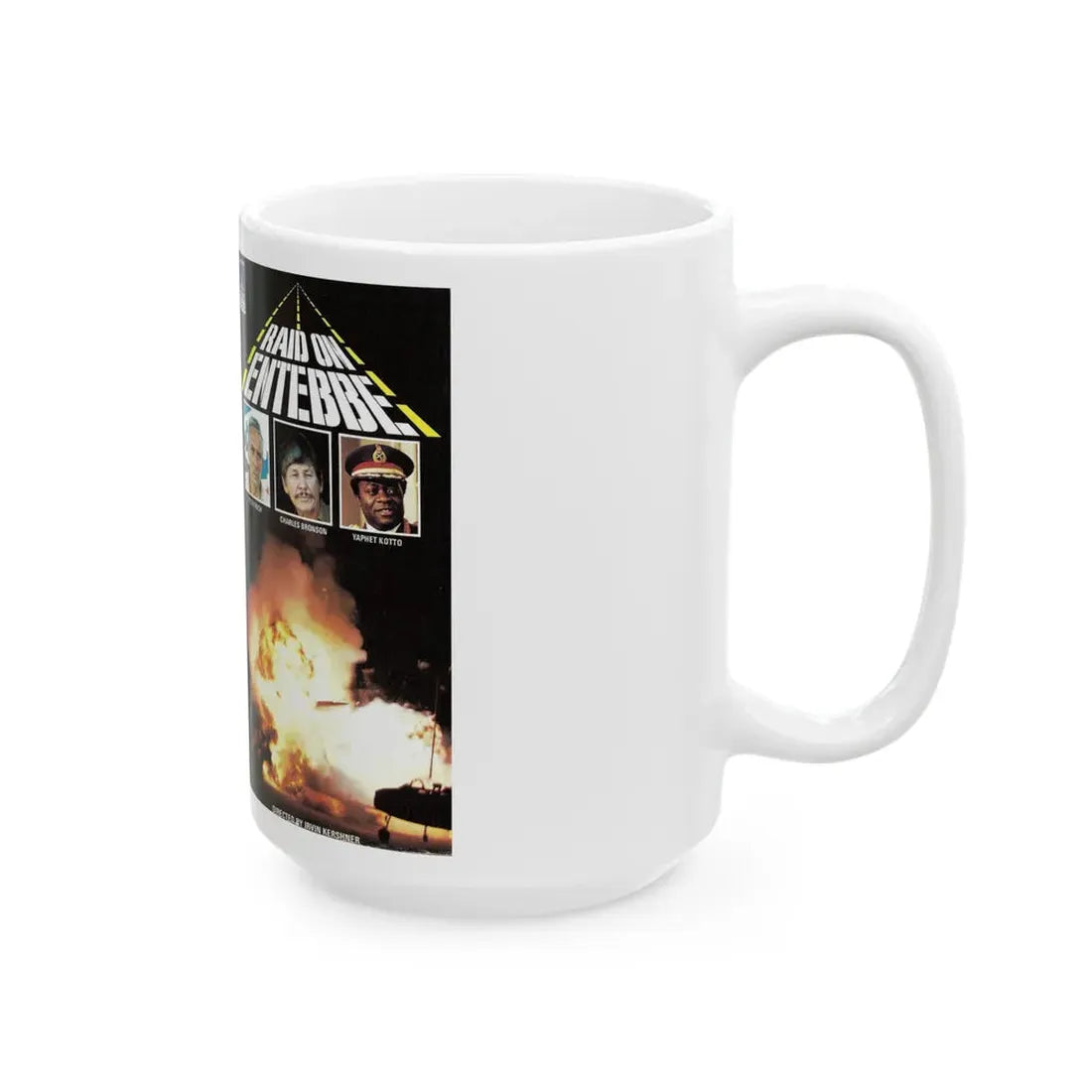 RAID ON ENTEBBE PAL (VHS COVER) - White Coffee Mug - Go Mug Yourself