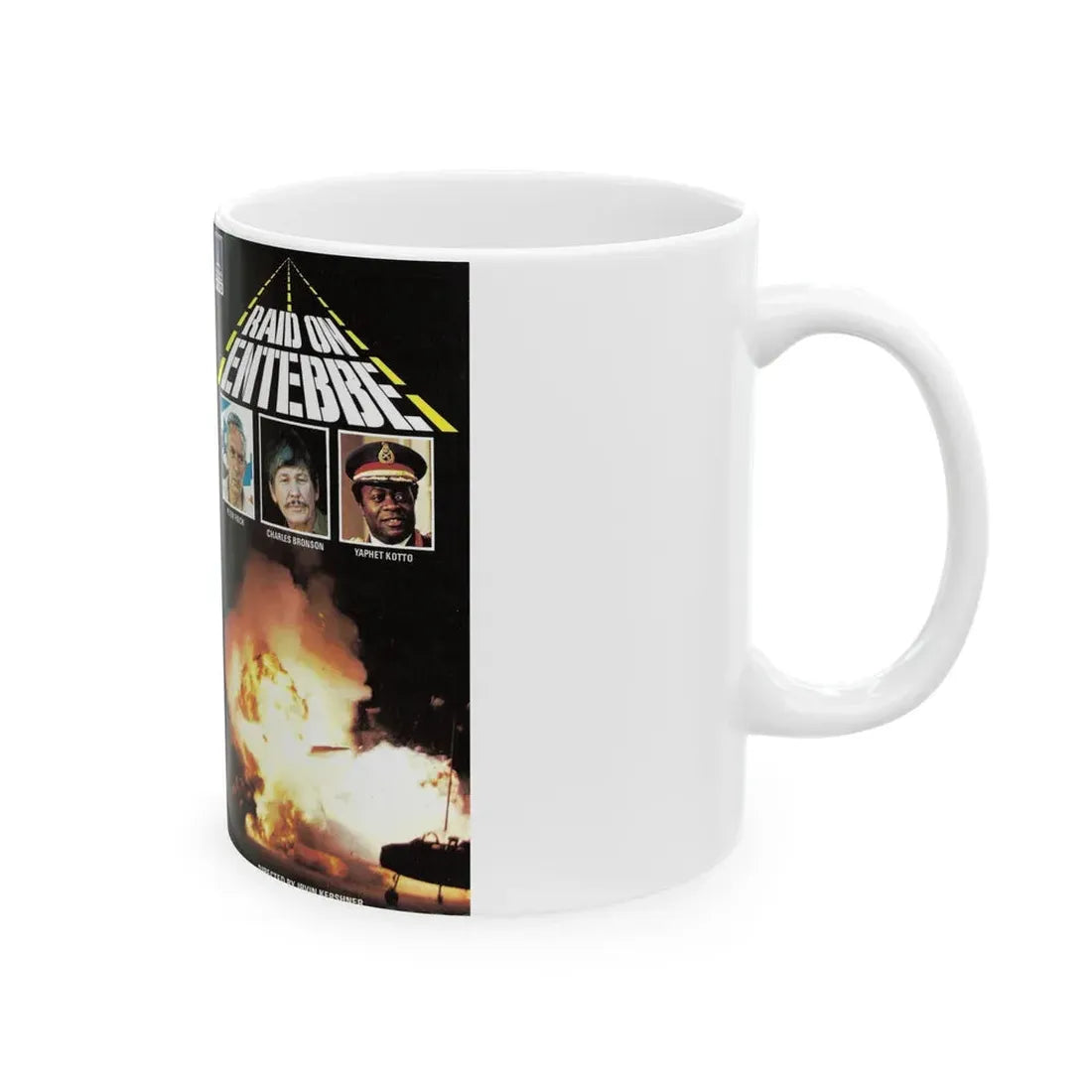 RAID ON ENTEBBE PAL (VHS COVER) - White Coffee Mug - Go Mug Yourself
