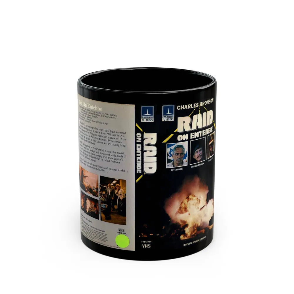 RAID ON ENTEBBE (VHS COVER) - Black Coffee Mug-11oz-Go Mug Yourself