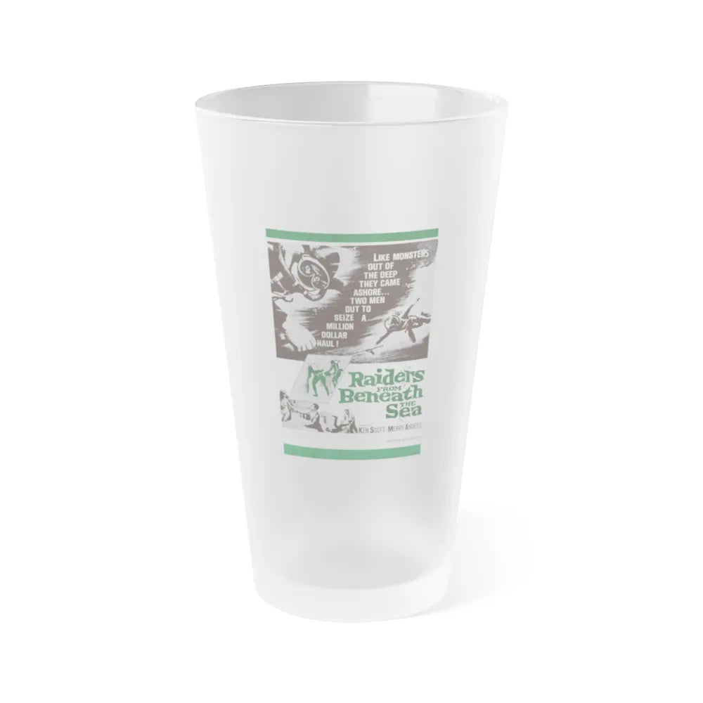 RAIDERS FROM BENEATH THE SEA 1964 Movie Poster - Frosted Pint Glass 16oz-Go Mug Yourself