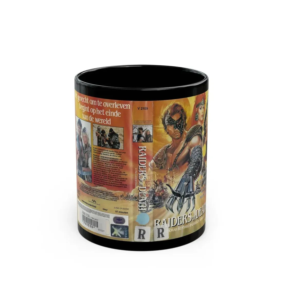 RAIDERS OF DEATH (VHS COVER) - Black Coffee Mug 11oz - Go Mug Yourself