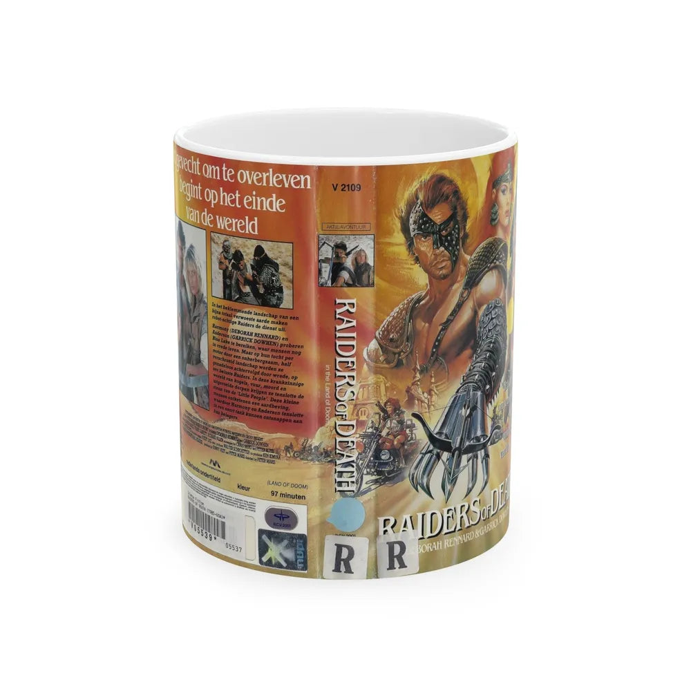 RAIDERS OF DEATH (VHS COVER) - White Coffee Mug-11oz-Go Mug Yourself