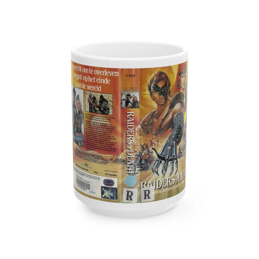 RAIDERS OF DEATH (VHS COVER) - White Coffee Mug-15oz-Go Mug Yourself