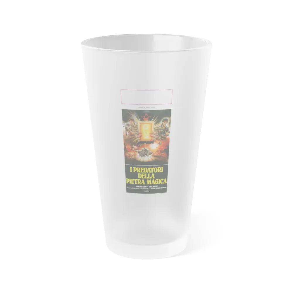 RAIDERS OF THE MAGIC IVORY (ITALIAN) 1988 Movie Poster - Frosted Pint Glass 16oz-Go Mug Yourself