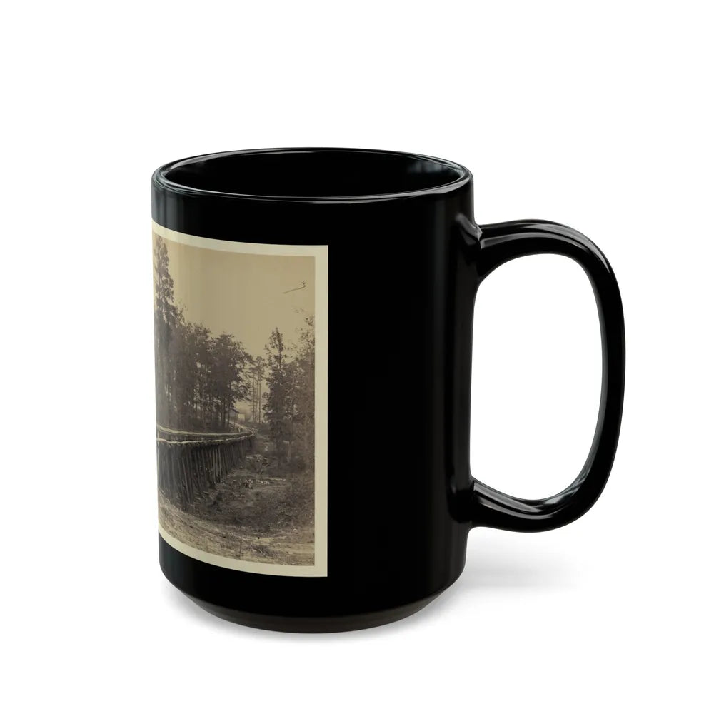 Railroad Bridge With Timber Trestles (U.S. Civil War) Black Coffee Mug-Go Mug Yourself