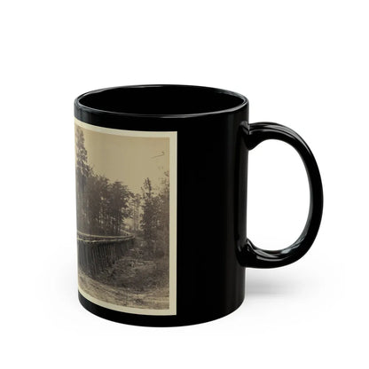 Railroad Bridge With Timber Trestles (U.S. Civil War) Black Coffee Mug-Go Mug Yourself