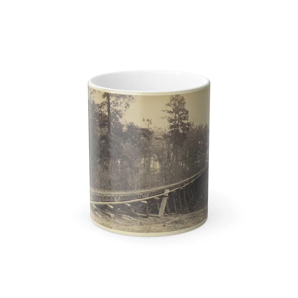Railroad Bridge With Timber Trestles (U.S. Civil War) Color Changing Coffee Mug 11oz-11oz-Go Mug Yourself