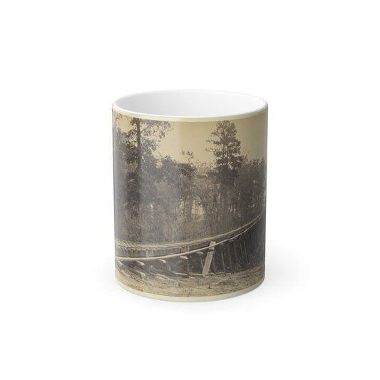 Railroad Bridge With Timber Trestles (U.S. Civil War) Color Changing Coffee Mug 11oz-11oz-Go Mug Yourself