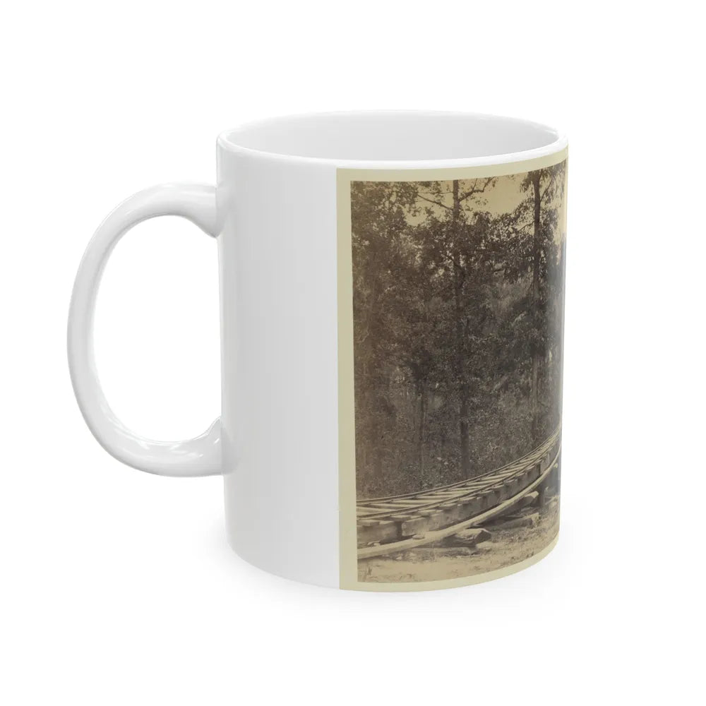 Railroad Bridge With Timber Trestles (U.S. Civil War) White Coffee Mug-Go Mug Yourself