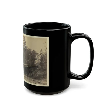 Railroad Bridge With Timber Trestles (U.S. Civil War) Black Coffee Mug - Go Mug Yourself