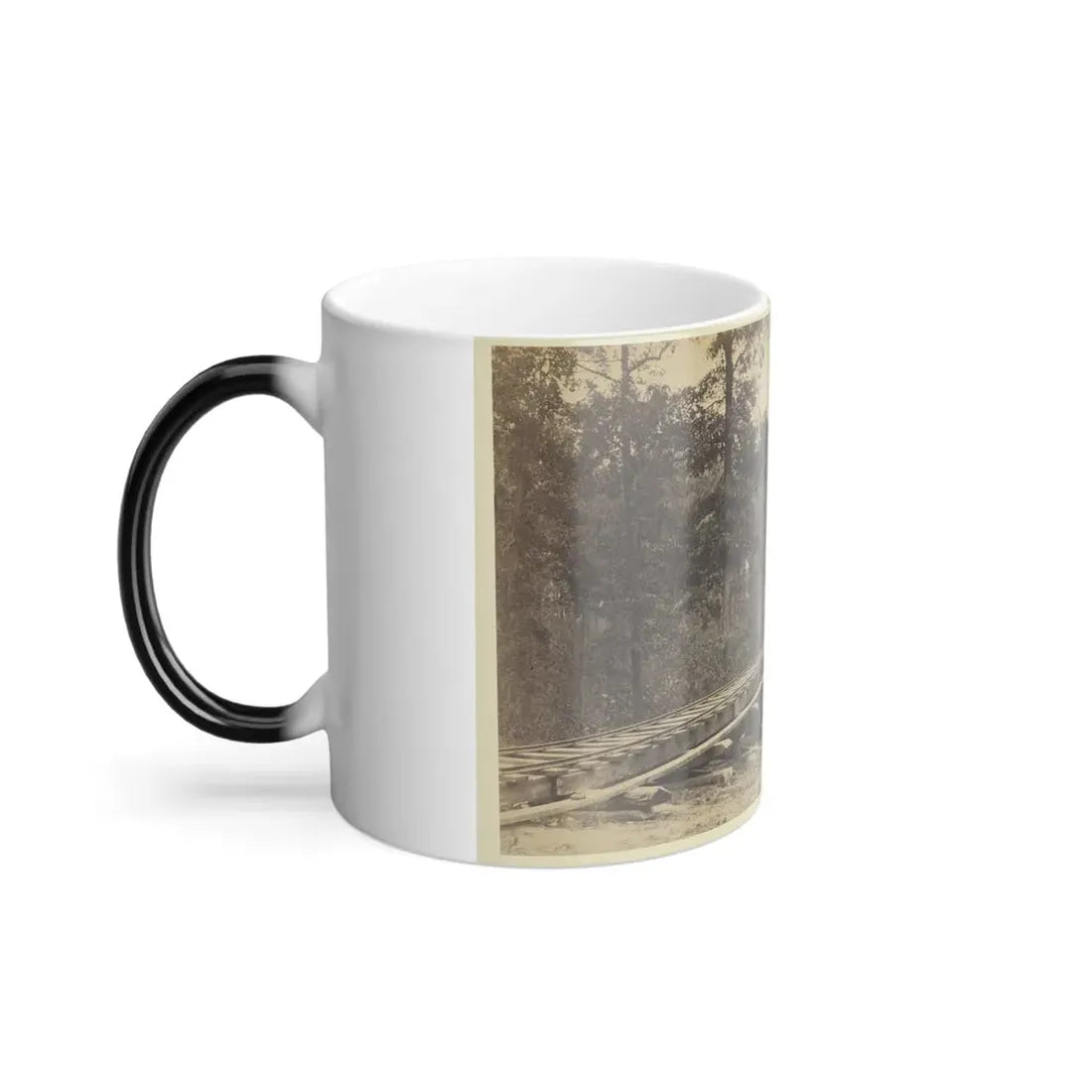 Railroad Bridge With Timber Trestles (U.S. Civil War) Color Changing Coffee Mug 11oz - Go Mug Yourself