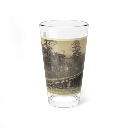 Railroad Bridge With Timber Trestles (U.S. Civil War) Pint Glass 16oz 16oz - Go Mug Yourself